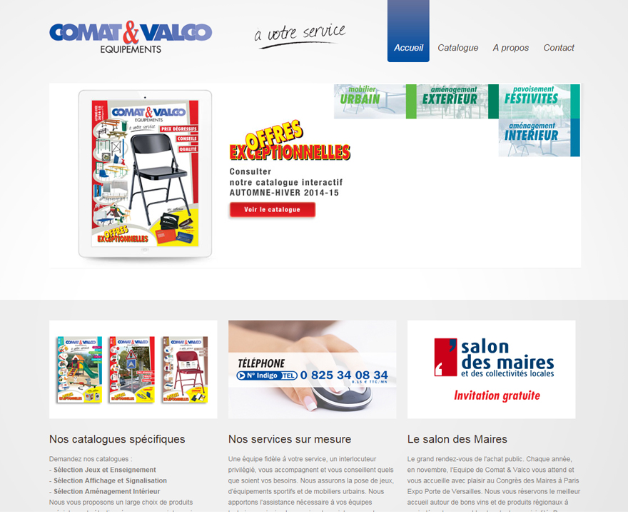 Page d'accueil du site Comat & Valco