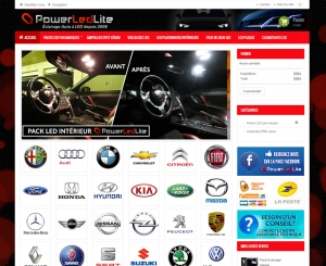 Page d'accueil de PowerLedLite