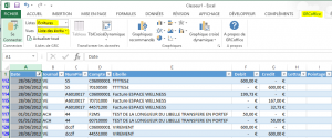 GRCCom - Logiciel de gestion - Interface avec Excel
