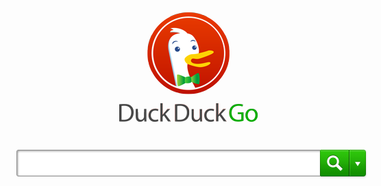 Page d'accueil de DuckDuckGo