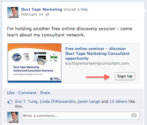Sign Up - Duct Tape Marketing